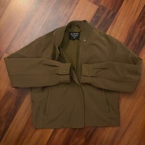 Athleta Olive Green Bomber Jacket XXS TTP Lightweight Full Zip Pockets